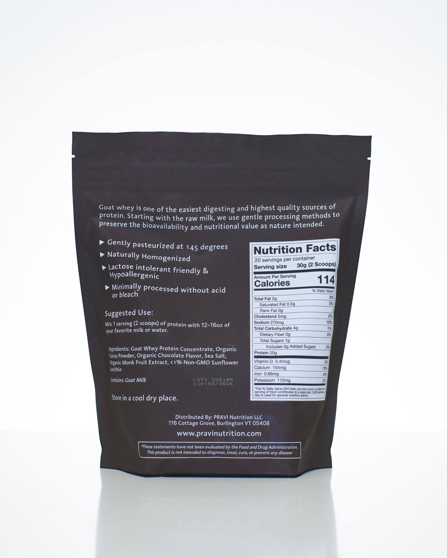 Chocolate Goat Whey Protein