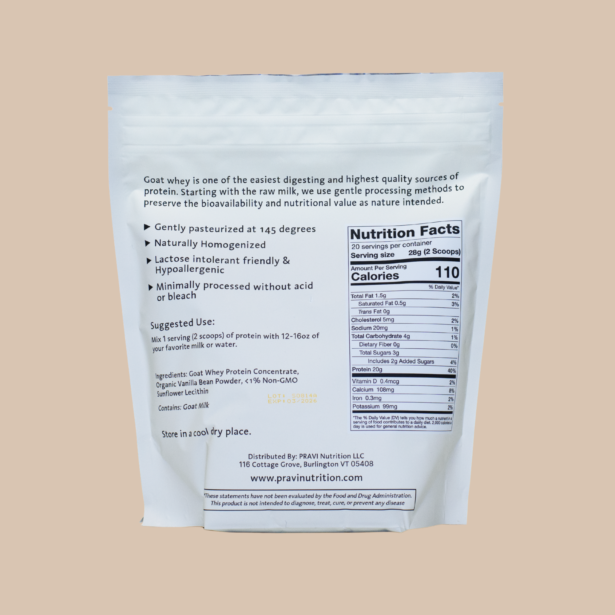 Vanilla Goat Whey Protein