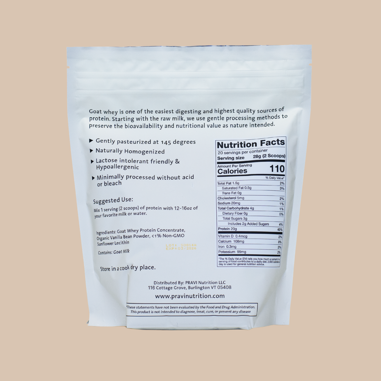 Vanilla Goat Whey Protein