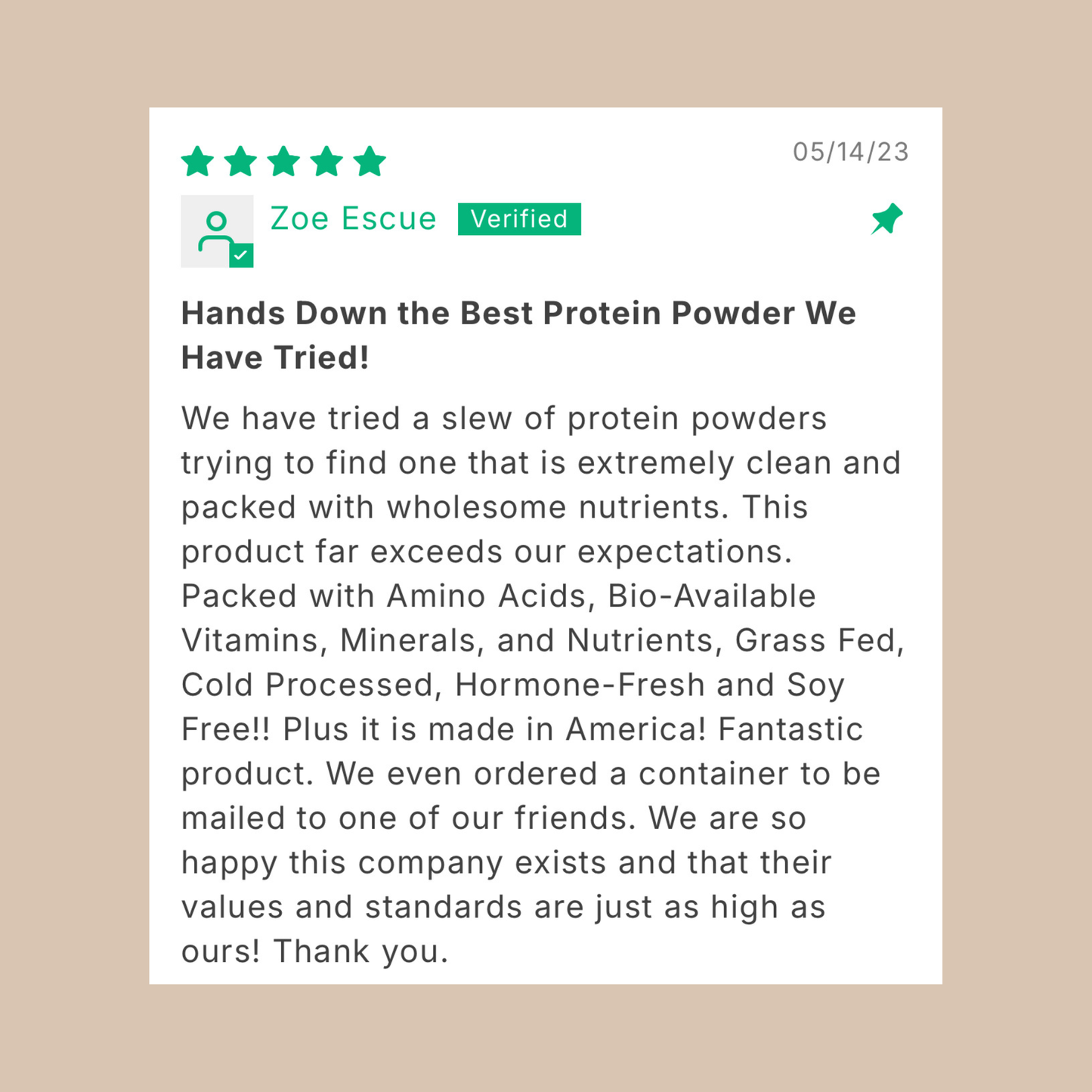 PRAVI Vanilla Goat Whey Protein Verified Customer Review
